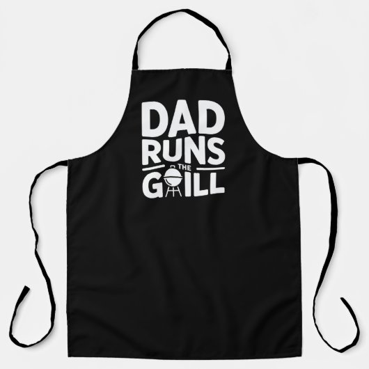 Dad Runs the Grill BBQ エプロン (正面)