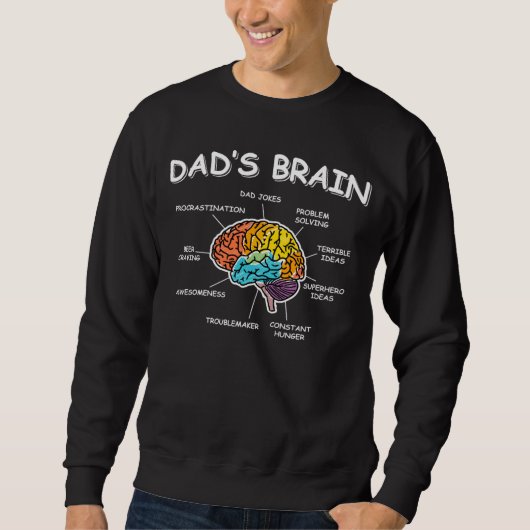 Dad s Brain Multitasking Daddy Father s Day Pride スウェットシャツ (正面)