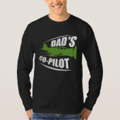 Dad s Co Pilot Dad Pilot Father Son Daughter Tシャツ (正面)