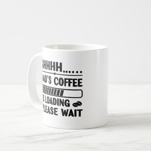 Dad’s Coffee Loading – Funny Tech Mug/Tee コーヒーマグカップ (正面左)