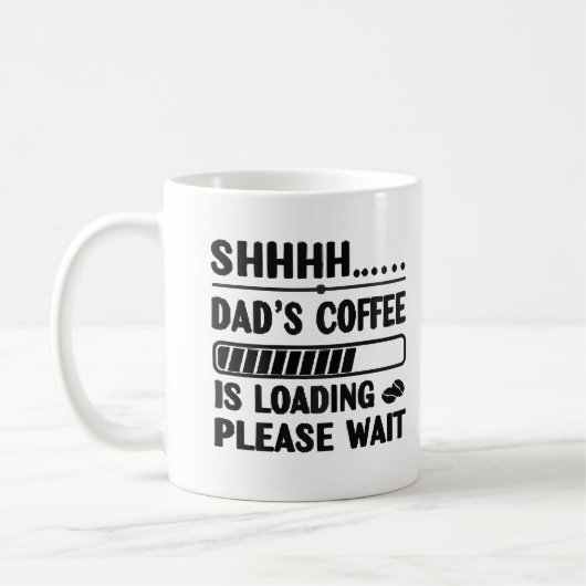 Dad’s Coffee Loading – Funny Tech Mug/Tee コーヒーマグカップ (左)
