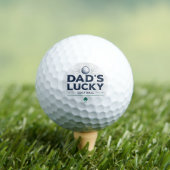 Dad’s Lucky Golf Ball Modern Golf Art ゴルフボール (インサイチュ 木)