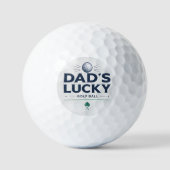 Dad’s Lucky Golf Ball Modern Golf Art ゴルフボール (正面)