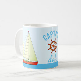 Dad Sailboats大尉 コーヒーマグカップ
