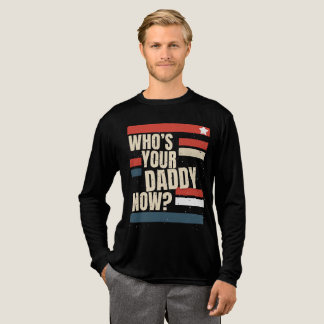 Dad Shirt “Who's Your Daddy Now ヴィンテージ レッド ホワイト トライブレンドTシャツ