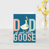 Dad Silly Goose First Birthday Illustration カード (黄色い花)