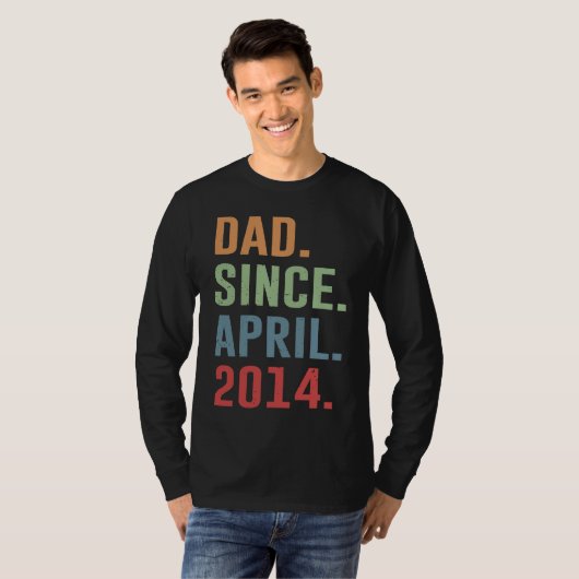 Dad Since April 2014 Tシャツ (正面フル)