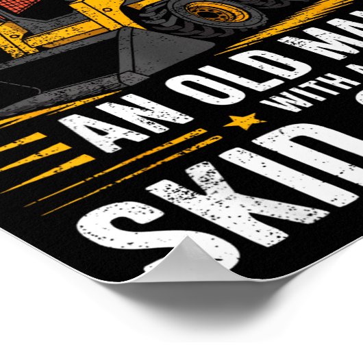 Dad Skid Steer Operator Father Construction Heavy  ポスター (角)