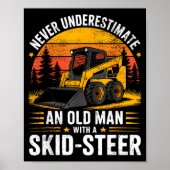 Dad Skid Steer Operator Father Construction Heavy  ポスター (正面)