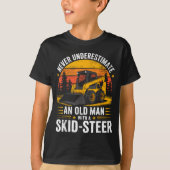 Dad Skid Steer Operator Father Construction Heavy  Tシャツ (正面)