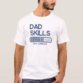 Dad Skills ダウンロード中 70% ネイビーブルー Tシャツ (正面)