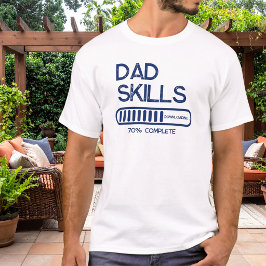 Dad Skills 70% Loading ネイビーブルー Tシャツ