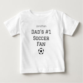 Dad Soccer Baby Name Custom Outfit ベビーTシャツ