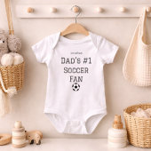 Dad Soccer Fan Baby Name Custom ベビーボディスーツ