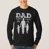 Dad Sons First Hero Daughter Love Funny For Father Tシャツ (正面)