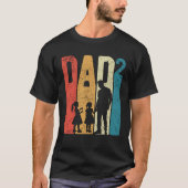 Dad Squared Father s Day Two Girls Two Daughters F Tシャツ (正面)
