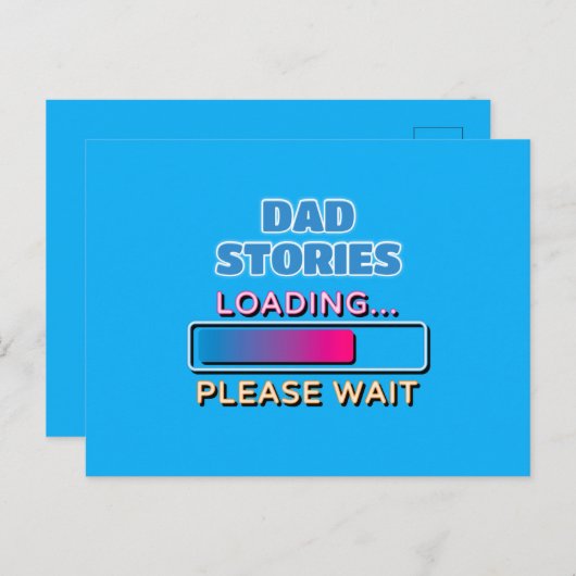 Dad Stories Loading Bitte Bitte warten ポストカード (正面/裏面)