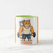Dad Strength - おもしろジム 猫パパ マグカップ 父の日 (中央)