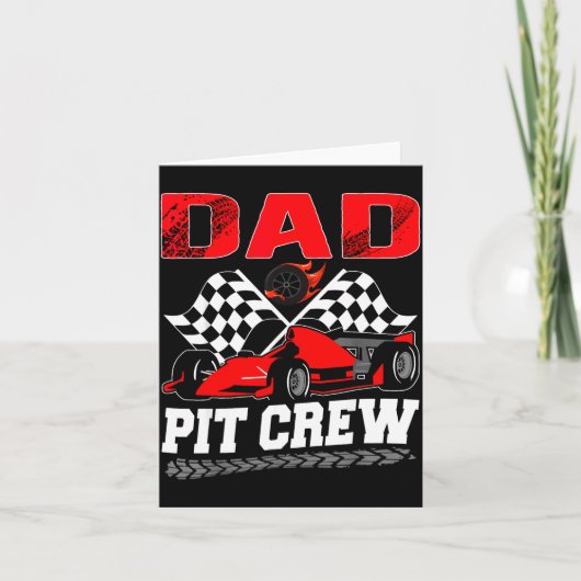 Dad T Crew Racing Family Race Car Birthday Boy  カード (正面)