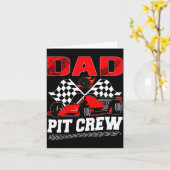 Dad T Crew Racing Family Race Car Birthday Boy  カード (黄色い花)