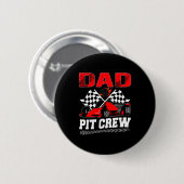 Dad T Crew Racing Family Race Car Birthday Boy  缶バッジ (正面&裏面)