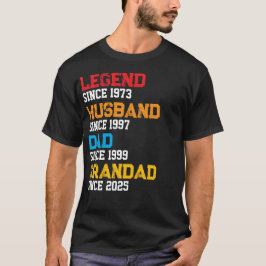 Dad T Shirt Legend Husband Grandad Custom Year Tシャツ