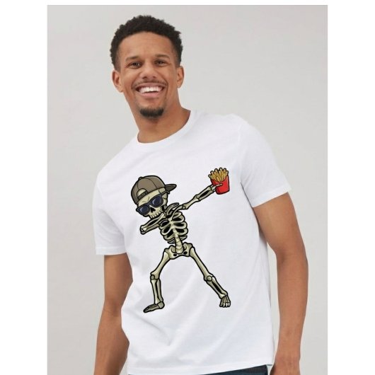 dad tax Dabbing Skeleton French Fries for dads Tシャツ