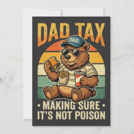 Dad Tax Funny Bear Father Humor Design 招待状