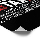 Dad Tax Funny Definition Father's Day For Dad Son  ポスター (角)