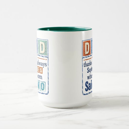 Dad thanks マグカップ (中央)