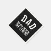 Dad The Man The Myth The Legend スタンダードカクテルナプキン (角)