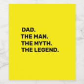 dad, the man, the myth, the legend      ワインラベル (シングルラベル)