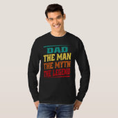 Dad The Man The Myth The Legend Father's Day Retro Tシャツ (正面フル)