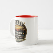 Dad The Man The Myth The Legend Funny Father Gift  ツートーンマグカップ (正面左)