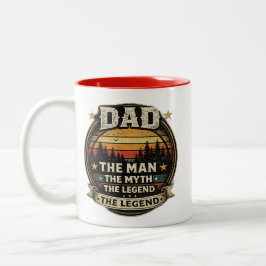 Dad The Man The Myth The Legend Funny Father Gift  ツートーンマグカップ
