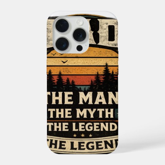 Dad The Man The Myth The Legend Funny Father Phone iPhoneケース (裏面)
