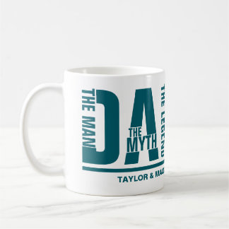 Dad The Man The Myth The Legend Personalized コーヒーマグカップ