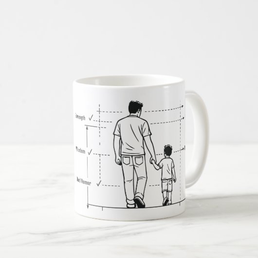 Dad The Original Master Plan | おもしろパパ ユーモア コーヒーマグカップ (正面右)