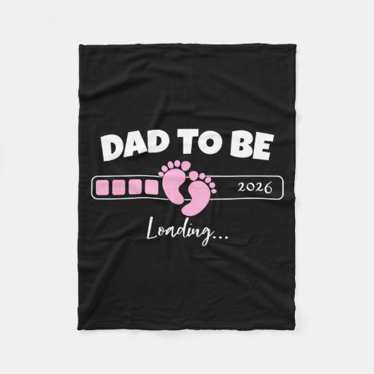 Dad To Be 2026 Loading Nk Little Girl Pregnancy Re フリースブランケット (正面)