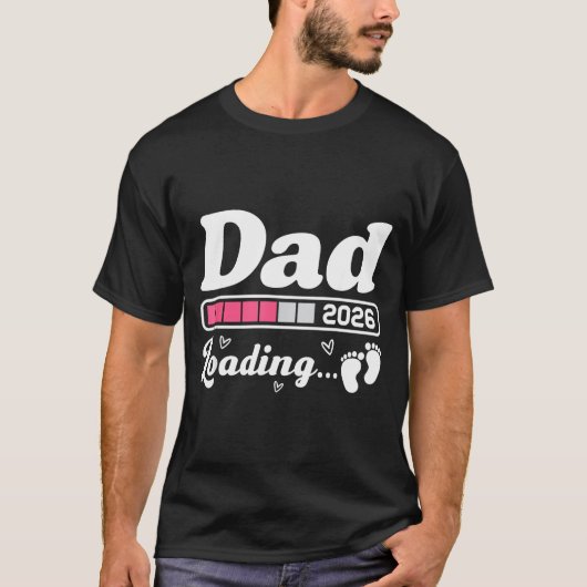 Dad To Be 2026 Loading Nk Pregnancy Reveal New Dad Tシャツ (正面)
