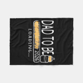 Dad To Be 2026 Loading Pregnancy Announcement New フリースブランケット (正面(横))