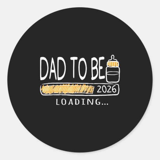 Dad To Be 2026 Loading Pregnancy Announcement New  ラウンドシール (正面)