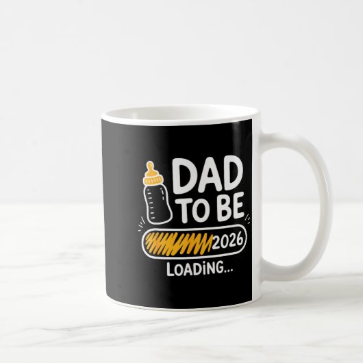 Dad To Be 2026 Loading Promoted To Daddy 1st Time コーヒーマグカップ (右)