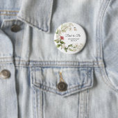 Dad-to-Be Pink Carnation Girl Baby Shower/Brunch 缶バッジ (インサイチュ)