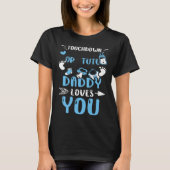 Dad Touchdown Or Tutu Daddy Loves You Baby Boy Tシャツ (正面)