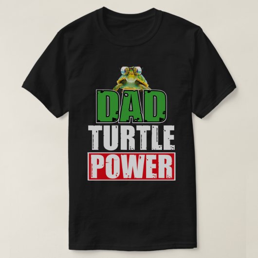 dad turtle power Ninja Turtles Father's Day animal Tシャツ (デザイン正面)