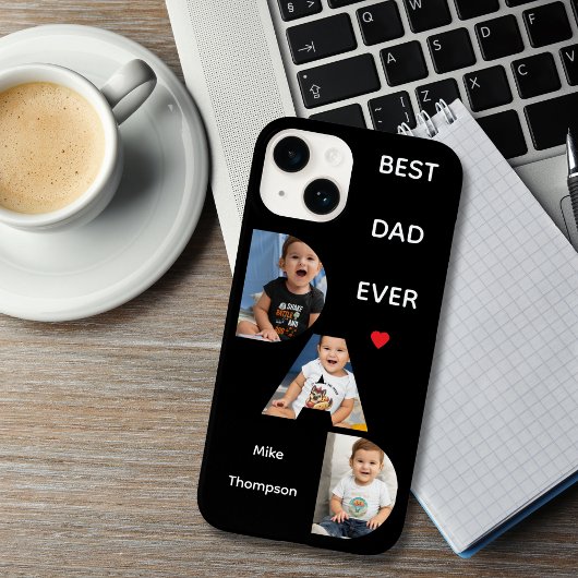 DAD Typography 3 写真 ブラック ミニマリスト iPhone Case-Mate iPhoneケース