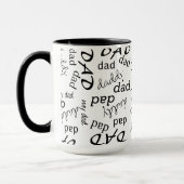 Dad Typography Word Pattern マグカップ (左)