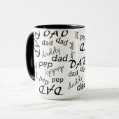 Dad Typography Word Pattern マグカップ (正面左)