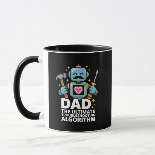 Dad Ultimate Troubleshooting Algorithm Robot マグカップ (左)